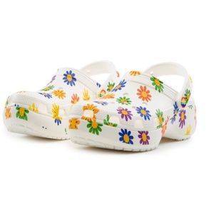 CROC 🐊 CLASSIC PLATFORM FLORAL CLOG W8